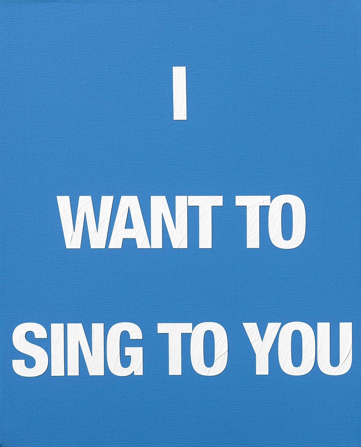 I WANT TO SING TO YOU, 2009 Acrylic on canvas 50 x 40 cm